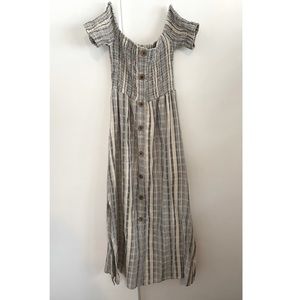 Altar’d State Off Shoulder Striped Maxi Dress - Size S